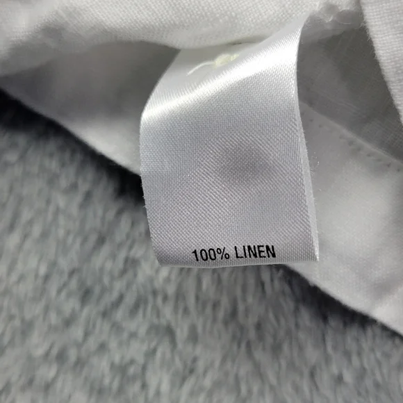 Murano Baird Mcnutt Mens Linen Shirt Size XL Floral Long Sleeve Button Front - Picture 5 of 12